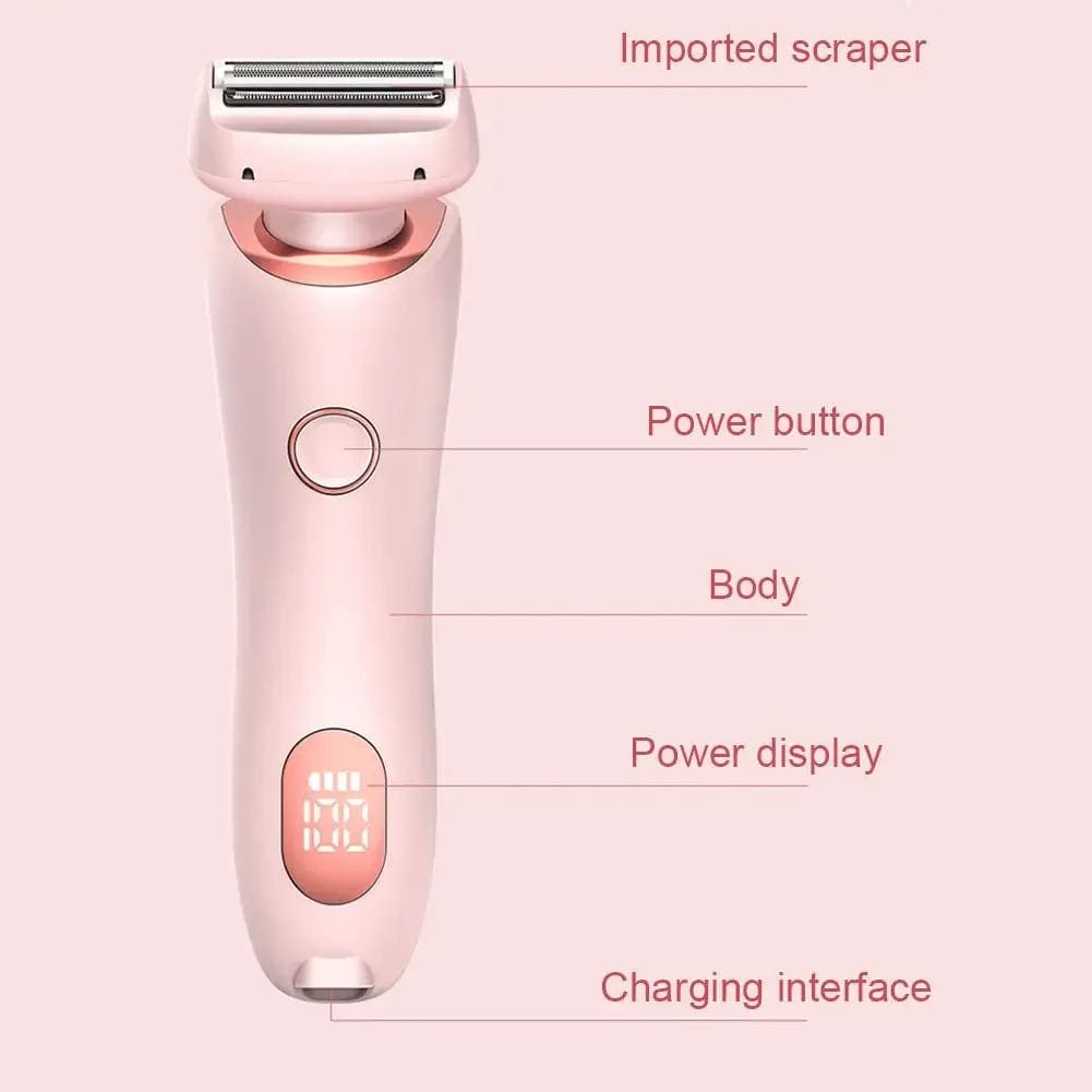 SHOWLU FASHION STORE Painless Hair Removal At Home, 2 In 1 Electric Shaver Razors For Women, Bikini Trimmer For Pubic Hair, Wet & Dry Electric Shaver