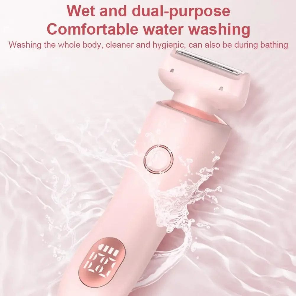 SHOWLU FASHION STORE Painless Hair Removal At Home, 2 In 1 Electric Shaver Razors For Women, Bikini Trimmer For Pubic Hair, Wet & Dry Electric Shaver