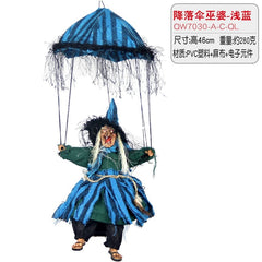  Showlu Fashion Store Parachute-Light Blue / Large Halloween Props KTV Haunted House Bar Night Show Decoration Supplies Horror Ghost Toy Voice Control Witch Small Hanging Ghost