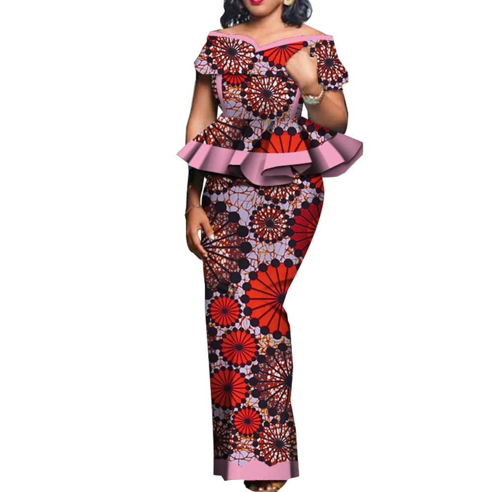 SHOWLU FASHION STORE Party African Dress Women Skirt Sets Traditional  2 Pieces Suits Custom Made Dashiki Tops and Skirts Plus Size Clothing WY5104