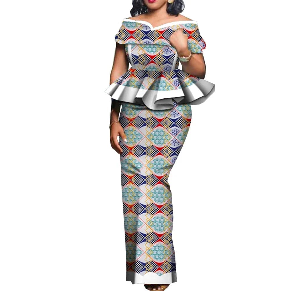 SHOWLU FASHION STORE Party African Dress Women Skirt Sets Traditional  2 Pieces Suits Custom Made Dashiki Tops and Skirts Plus Size Clothing WY5104