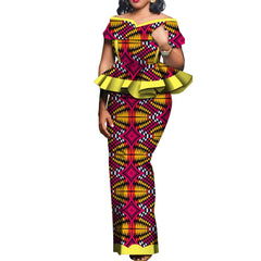 SHOWLU FASHION STORE Party African Dress Women Skirt Sets Traditional  2 Pieces Suits Custom Made Dashiki Tops and Skirts Plus Size Clothing WY5104