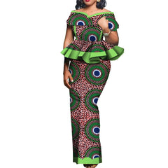 SHOWLU FASHION STORE Party African Dress Women Skirt Sets Traditional  2 Pieces Suits Custom Made Dashiki Tops and Skirts Plus Size Clothing WY5104