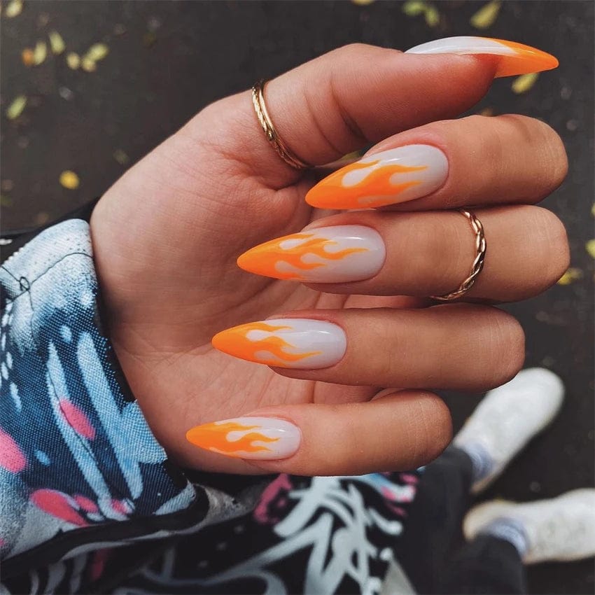 Showlu Pink Matte French Press on Nails with Leopard Coffin Acrylic false nails, 24-piece set, stylish nail art and artificial tips.