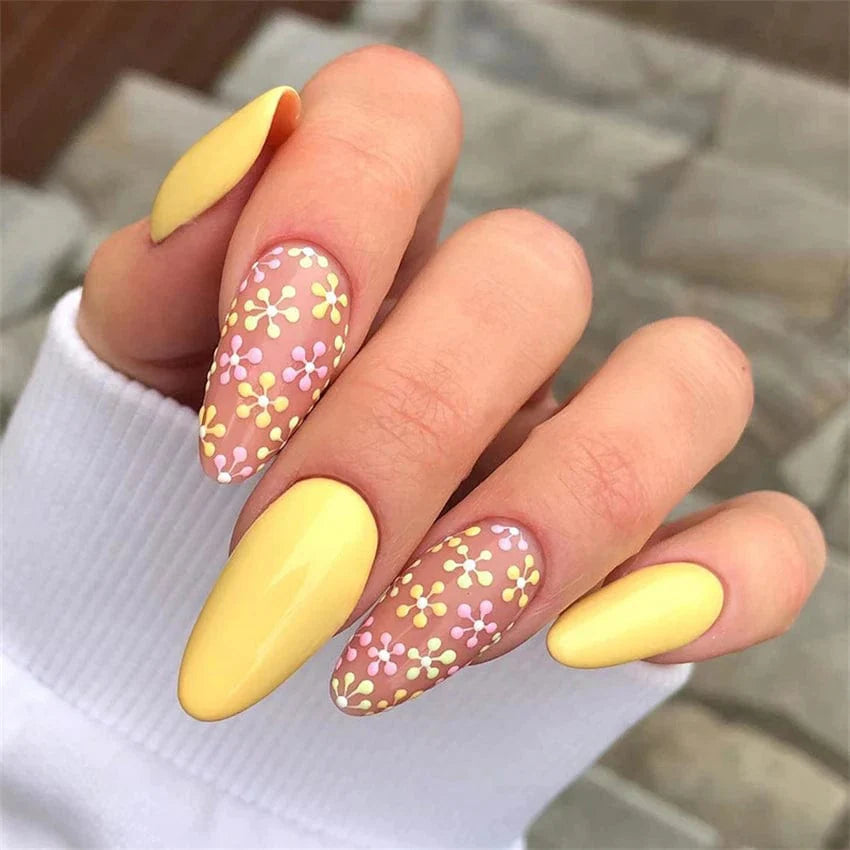 Showlu Pink Matte French Press on Nails with leopard design, 24-piece set of coffin acrylic false nails for stylish nail art.
