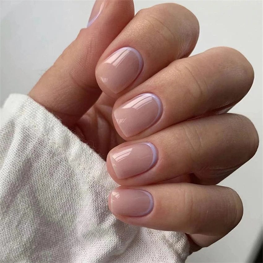 Showlu Pink Matte French Press on Nails with Leopard Coffin Acrylic false nails, 24-piece set of square-shaped press-on fake nails.