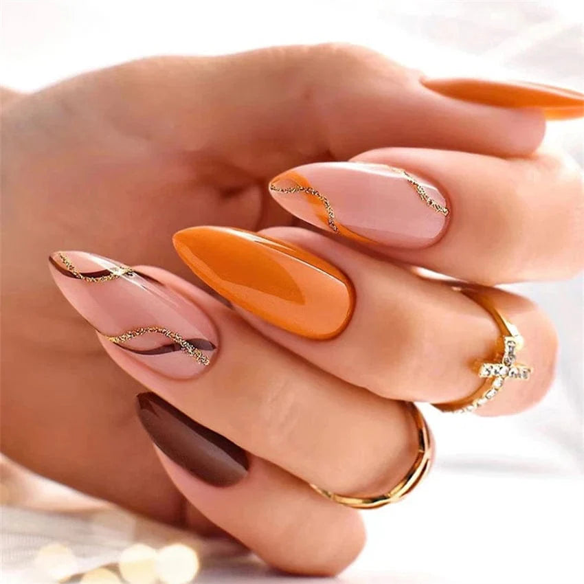 Showlu Pink Matte French Press on Nails with Leopard Coffin Acrylic false nails, 24-piece set, square and coffin shapes, artificial nails