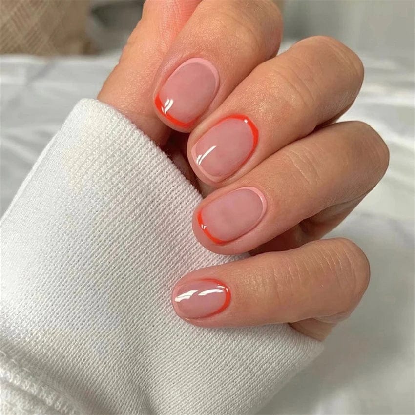 Showlu Pink Matte French Press on Nails with Leopard Coffin Acrylic false nails, 24-piece set with square heads.