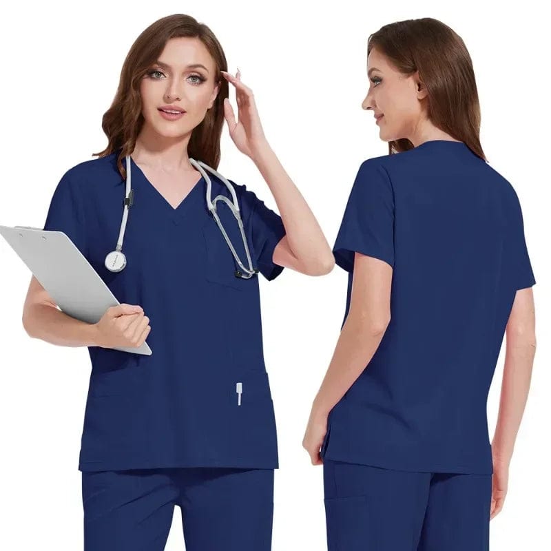 SHOWLU FASHION STORE Pet Grooming Doctor Uniforms Non-sticky Hair Nurse Women Thin and Light Fabric Medical Clothes for Summer Clinical Uniform Woman