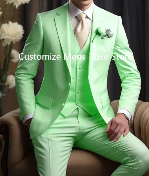 SHOWLU FASHION STORE Picture color 5 / XXXL Elegant Wedding Men's Suits  Blazer Slim Fit 3 Pcs Jacket Pants Vest Luxury Costume Homme Formal Party Male Clothing