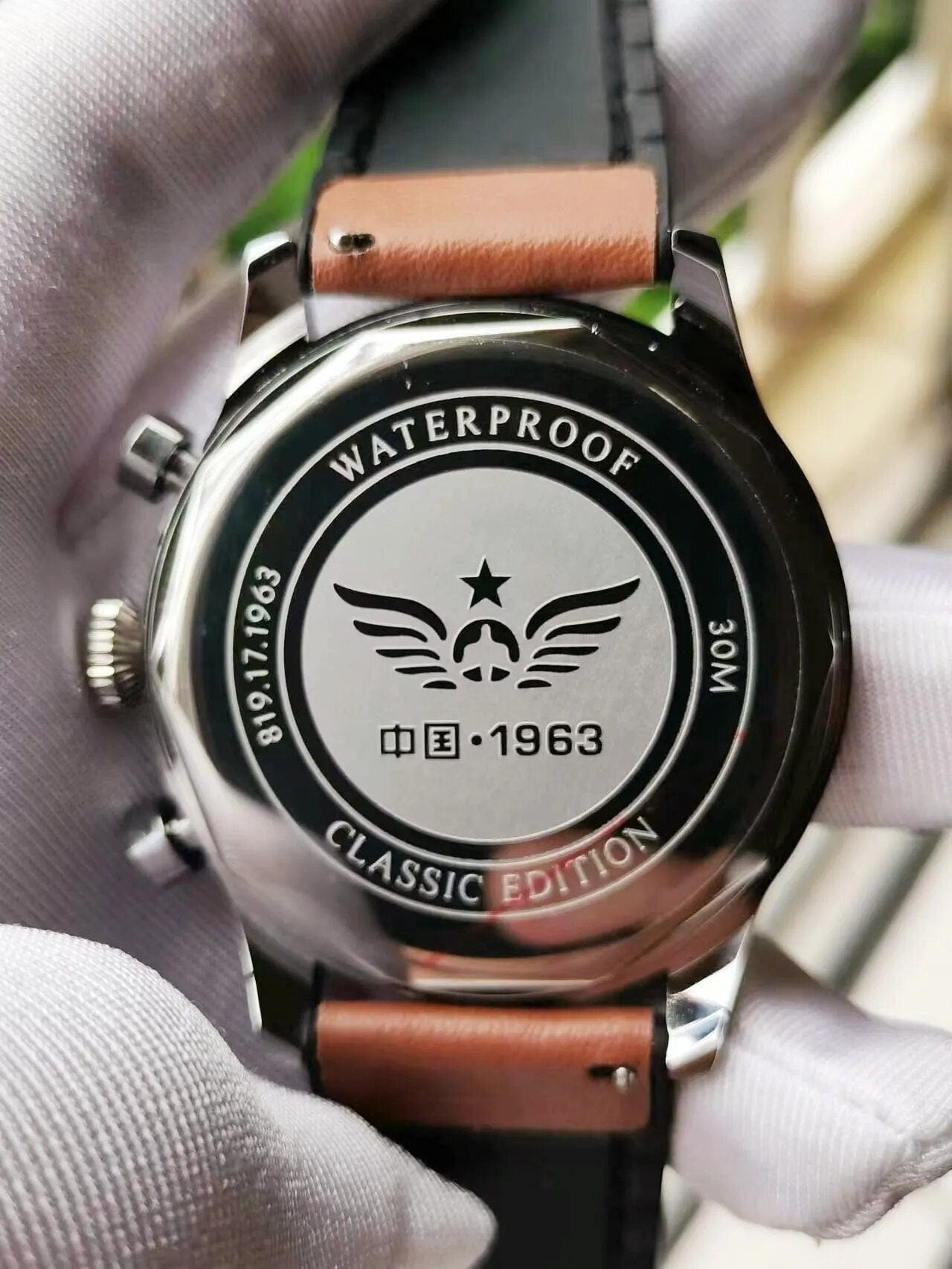  Showlu Fashion Store Pilot 1963 Watch Multifunctional Luminous Quartz Flight Aviation Men 1901 Chronometer Unique Retro Tough Guy Military Wistwatch