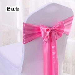 SHOWLU FASHION STORE Pink / 10 pcs 10/50pcs Chair Sashes Elastic Stretch Chair Bow Band Hotel Wedding Banquet Chair Decor Birthday Party Outdoor Camping Chair Sash