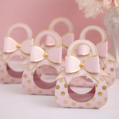 SHOWLU FASHION STORE Pink / 12.5x6.5x4.5cm 10PCS Wedding Favor Box and Bags Chocolate Candy Boxes for Wedding Baby Shower Birthday Guests Favors Event Party