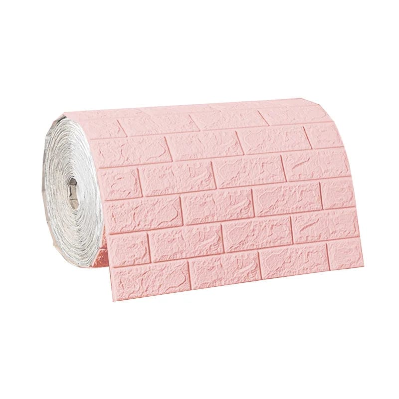 Showlu Fashion Store pink / 70x200cm 2 metre 3D Soft Foam Brick Wallpaper Sticker Roll DIY Self Adhesive Living Room Home Kitchen Bathroom Decorative Wall Paper