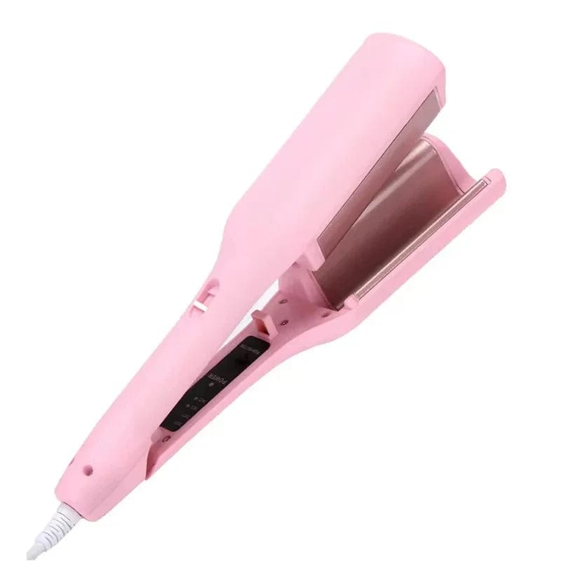  Showlu Fashion Store Pink / EU 32mm French Hair Curler Wave Professional Egg Roll Hair Curling Iron Corrugated Wavy Styler Fast Heating Volumizing Styling Tool