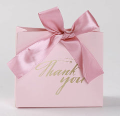  Showlu Fashion Store pink pink / 4.5x1.8x3.Inches / 50pcs Elegant Mini Pink Thank You Gift Bags - 50 Pack