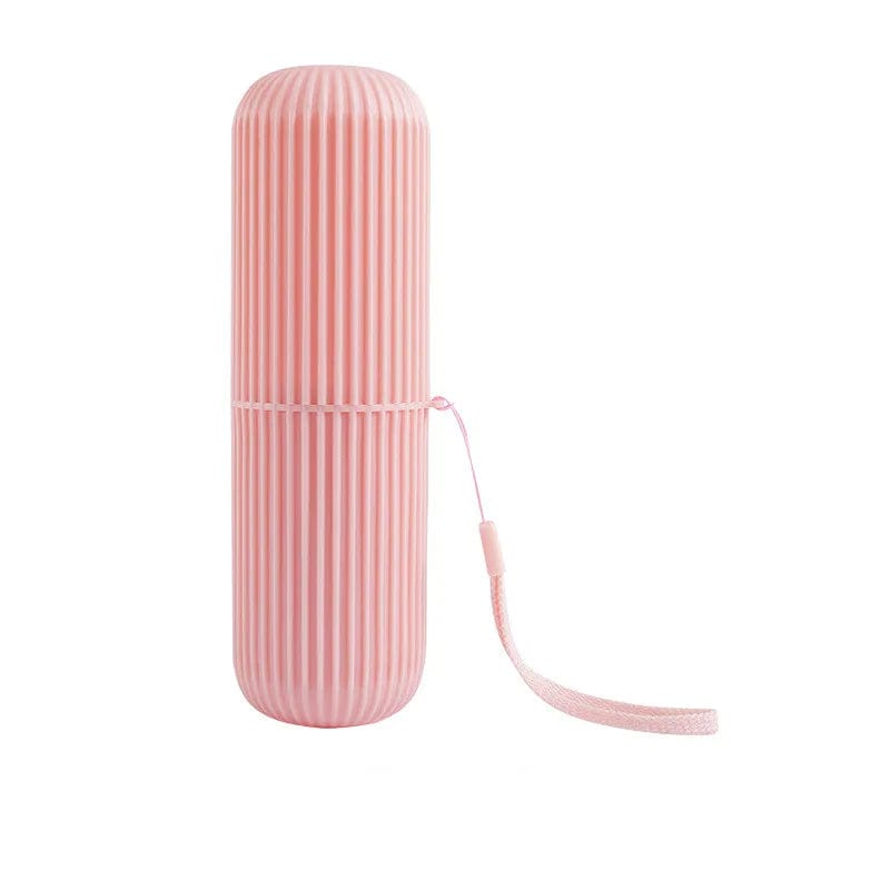  Showlu Fashion Store Pink Portable Toothbrush Toothpaste Holder Toothbrush Case Farewell Hotel Disposable Toothbrush-paste Travel Camping Outdoor Bathroom