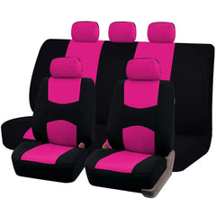 Showlu Fashion Store Pink Set AUTO PLUS Car Seat Covers Universal Fit Most Car, SUVs, Vans Polyester Mesh Fabric Car Seat Cushion Car Accessories Interior