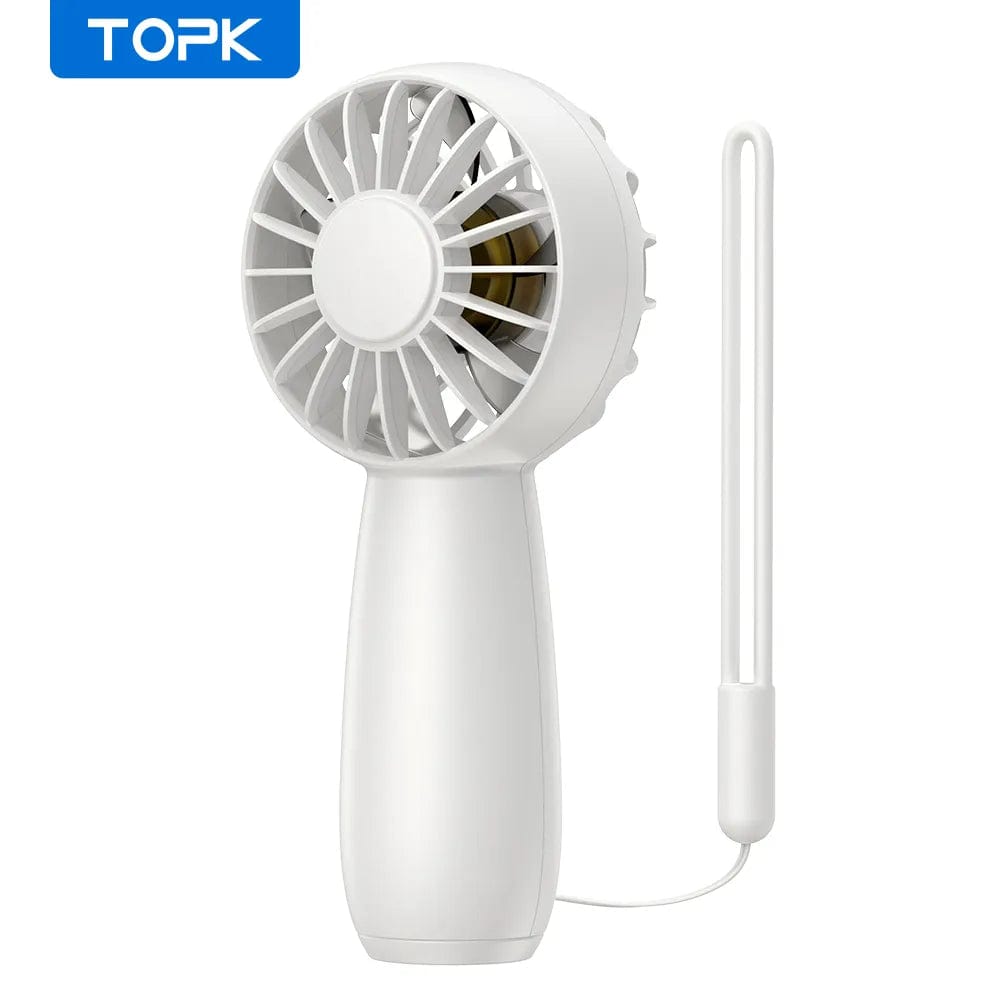  Showlu Fashion Store Pink TOPK Mini USB Handheld Fan Desk Fan 3 Speeds Small Portable Rechargeable for Home, Office, Travel, and Outdoor Activities