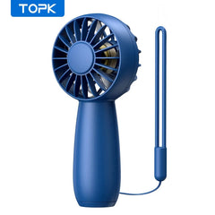  Showlu Fashion Store Pink TOPK Mini USB Handheld Fan Desk Fan 3 Speeds Small Portable Rechargeable for Home, Office, Travel, and Outdoor Activities