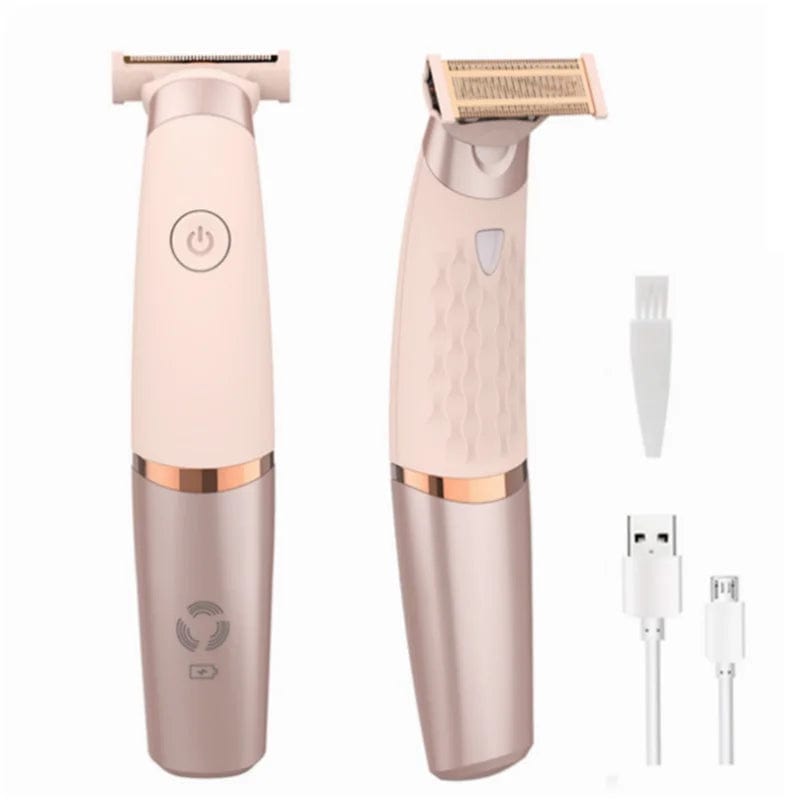 SHOWLU FASHION STORE Pink USB Women Painless Epilator Rechargeable Body Hair Removal Machine Electric Shaving Private Part Bikini Armpit Depilation