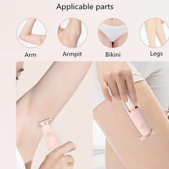 SHOWLU FASHION STORE Pink USB Women Painless Epilator Rechargeable Body Hair Removal Machine Electric Shaving Private Part Bikini Armpit Depilation