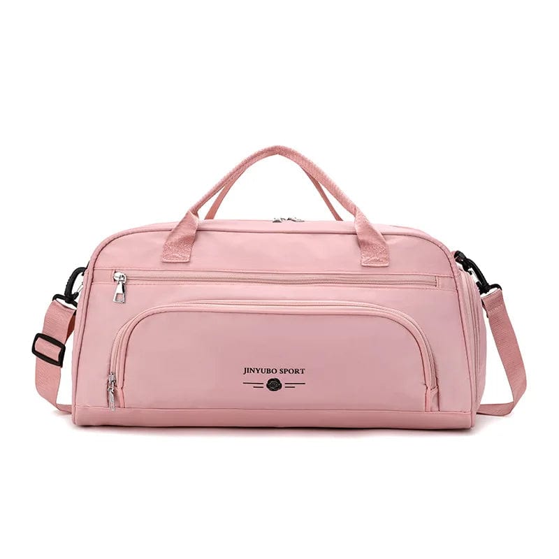  Showlu Fashion Store Pink Woman Gym Fitness Bags Outdoor Yoga Handbag Travel Duffle Tote Luggage Shoulder Sports Shoes Pocket Weekend Crossbody Side Bag