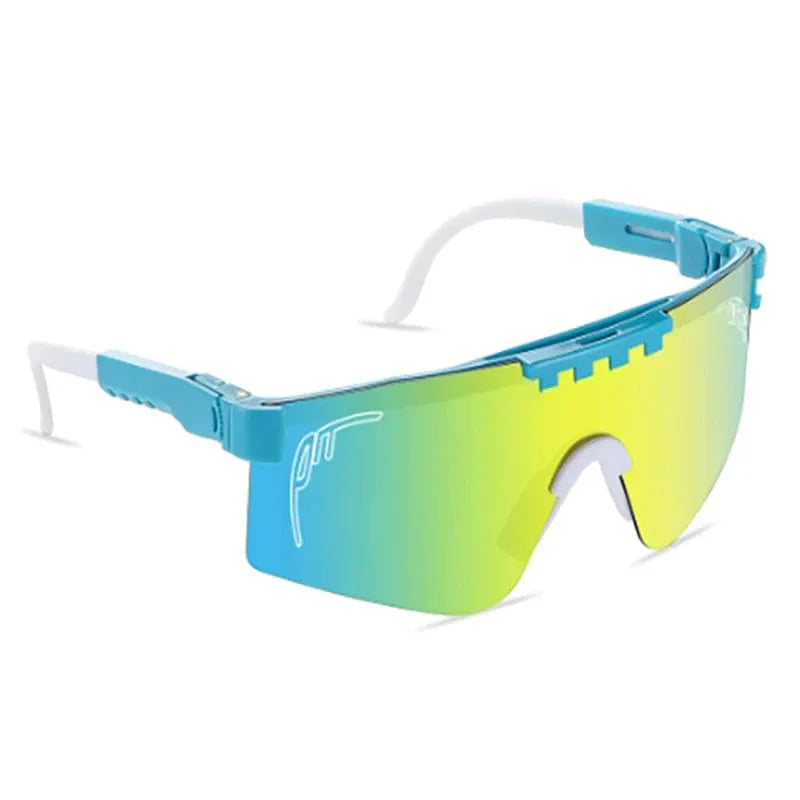 Pit Viper UV400 sport sunglasses with rectangular polycarbonate frames, designed for outdoor MTB and sports eyewear for men and women.