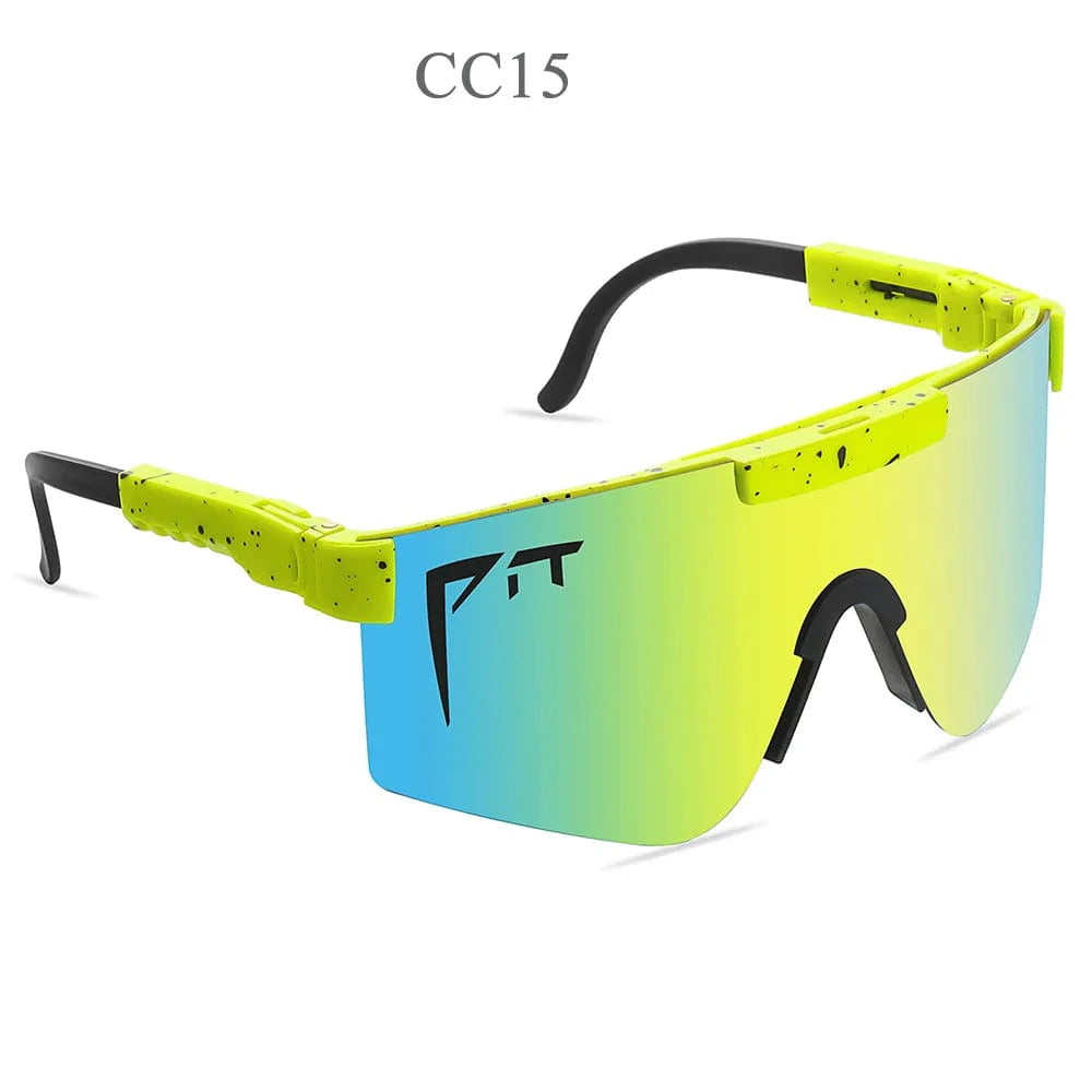 Pit Viper UV400 Sport Sunglasses with rectangular polycarbonate frames, designed for outdoor MTB and sports eyewear for men and women.