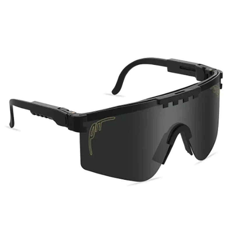 Pit Viper UV400 sport sunglasses with rectangular polycarbonate lenses, designed for men and women, ideal for outdoor MTB activities.