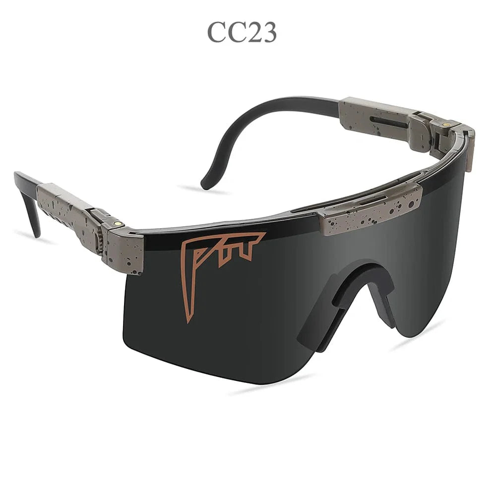 Pit Viper UV400 sport sunglasses with rectangular polycarbonate lenses, designed for outdoor MTB and sports eyewear for men and women.