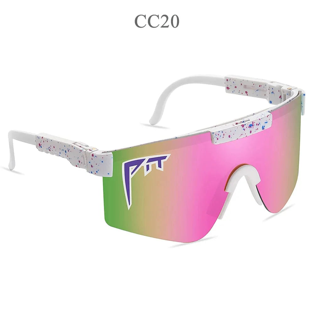 Pit Viper UV400 sport sunglasses with rectangle polycarbonate lenses, suitable for men and women, outdoor MTB eyewear.