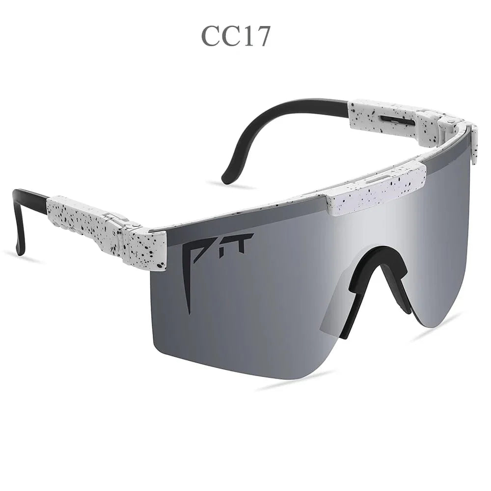 Pit Viper UV400 Sport Sunglasses with rectangular polycarbonate lenses, designed for outdoor MTB and sport activities.