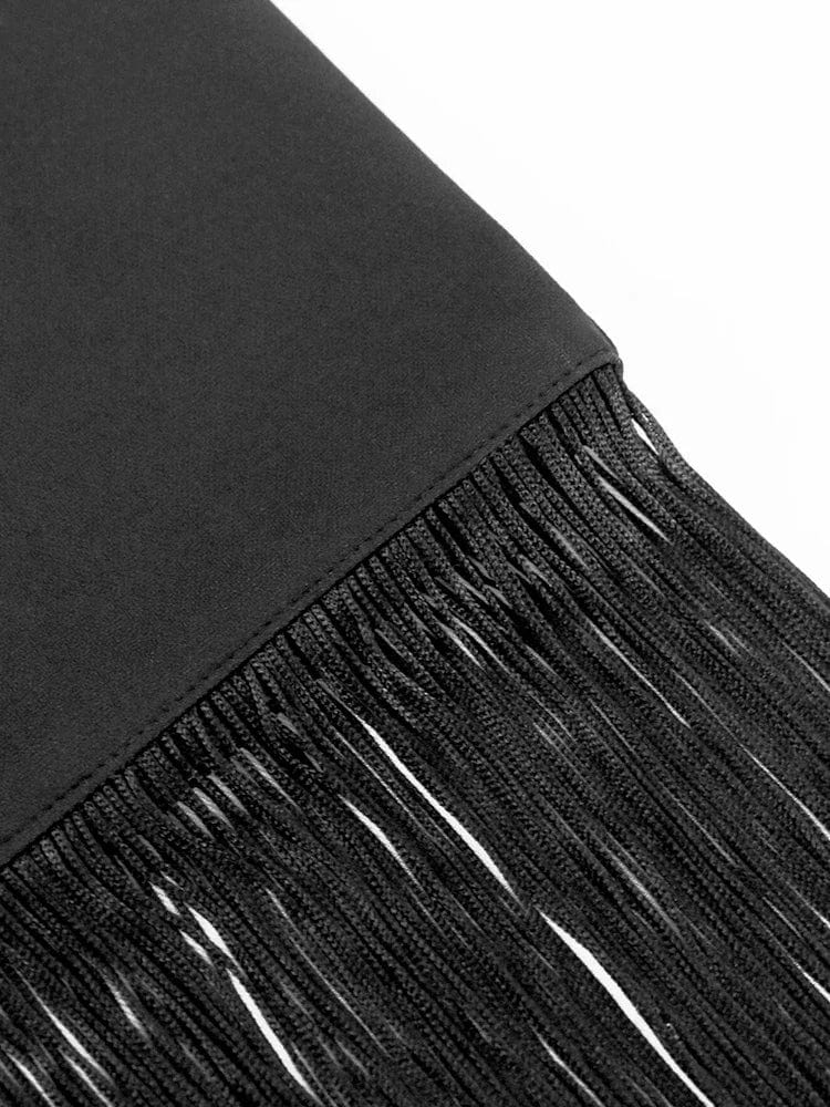 SHOWLU FASHION STORE Plus Size Women Tassel Dress V Neck Off Shoulder Fringe Short Dress Party Event Birthday Wedding Guest African Prom Gowns