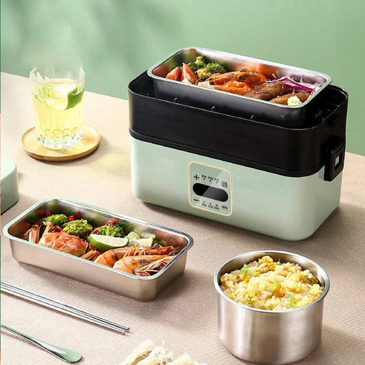  Showlu Fashion Store Portable Electric Heating Bento Lunch Box Meals Office School Restaurant Thermal Fresh Boxes Dinnerware Food Storage Container