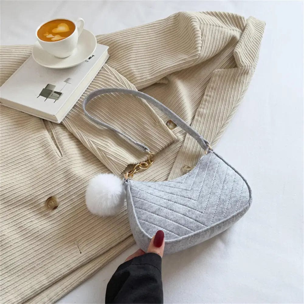 SHOWLU FASHION STORE Portable Handbag Contrasting Color Underarm Bag Stylish Underarm Bags Casual And Fashionable Large Capacity women Bags wholesale