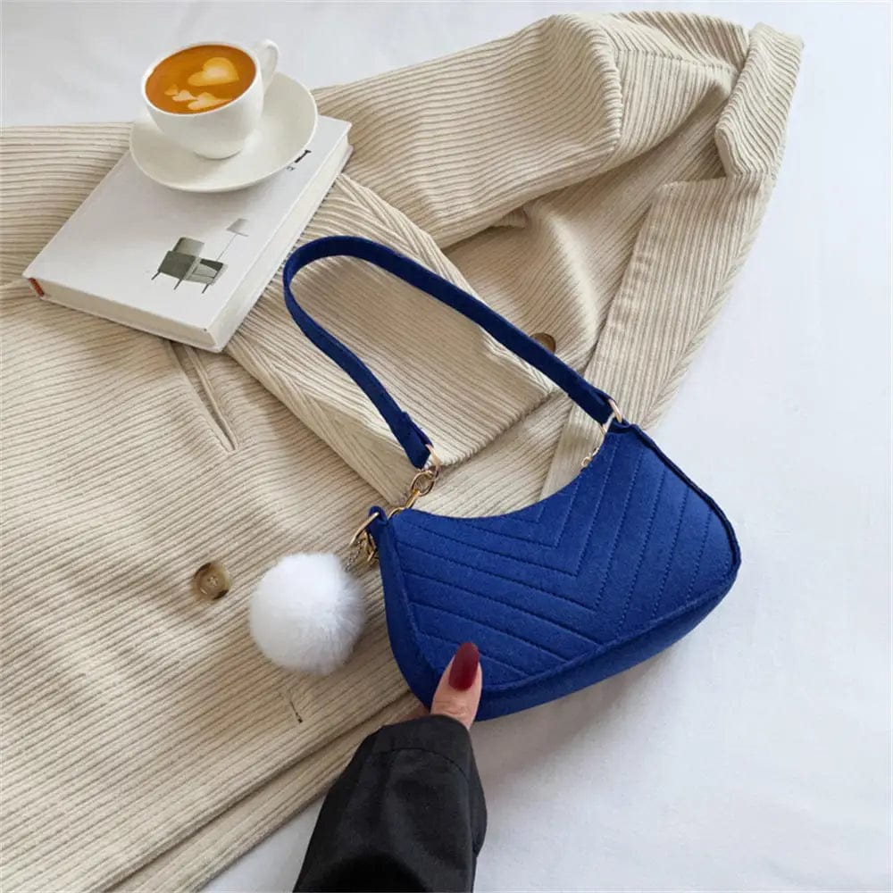 SHOWLU FASHION STORE Portable Handbag Contrasting Color Underarm Bag Stylish Underarm Bags Casual And Fashionable Large Capacity women Bags wholesale