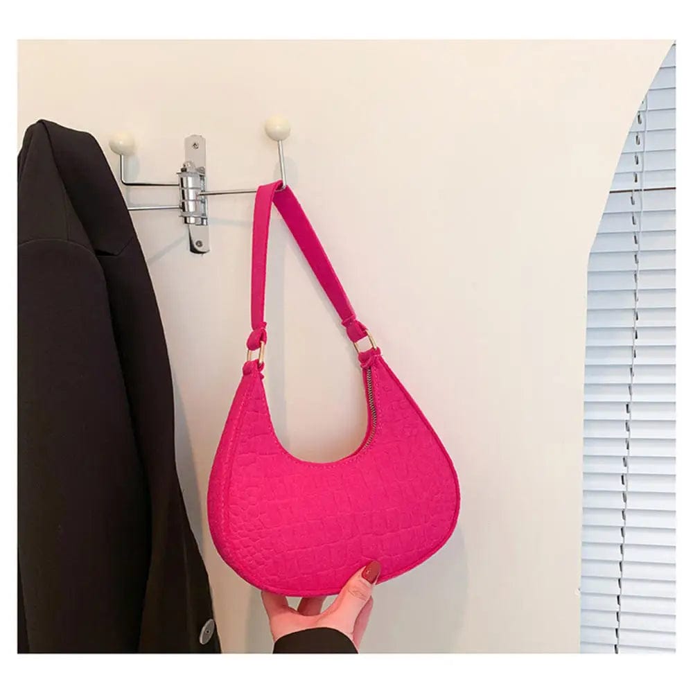 SHOWLU FASHION STORE Portable Handbag Contrasting Color Underarm Bag Stylish Underarm Bags Casual And Fashionable Large Capacity women Bags wholesale