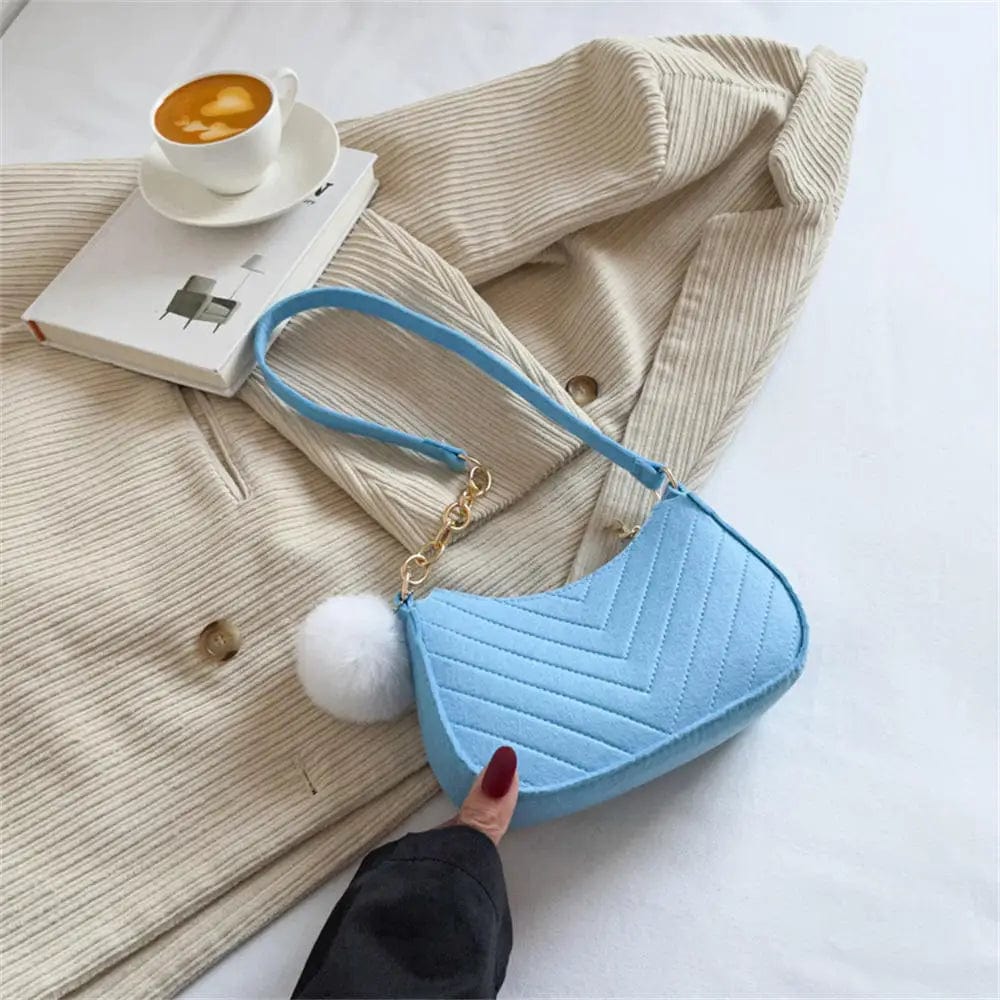 SHOWLU FASHION STORE Portable Handbag Contrasting Color Underarm Bag Stylish Underarm Bags Casual And Fashionable Large Capacity women Bags wholesale