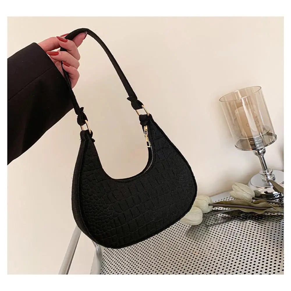 SHOWLU FASHION STORE Portable Handbag Contrasting Color Underarm Bag Stylish Underarm Bags Casual And Fashionable Large Capacity women Bags wholesale