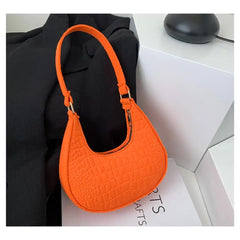 SHOWLU FASHION STORE Portable Handbag Contrasting Color Underarm Bag Stylish Underarm Bags Casual And Fashionable Large Capacity women Bags wholesale