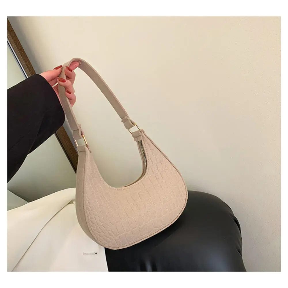 SHOWLU FASHION STORE Portable Handbag Contrasting Color Underarm Bag Stylish Underarm Bags Casual And Fashionable Large Capacity women Bags wholesale