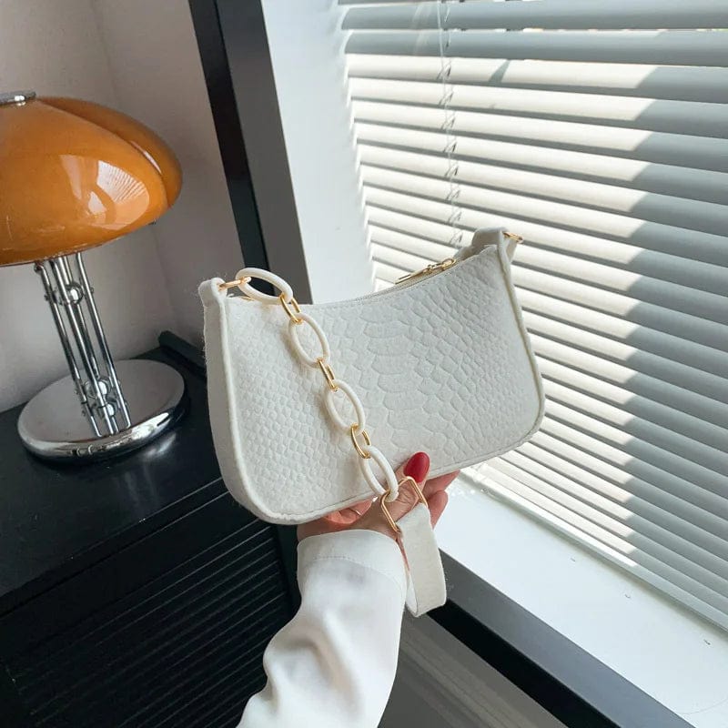 SHOWLU FASHION STORE Portable Handbag Contrasting Color Underarm Bag Stylish Underarm Bags Casual And Fashionable Large Capacity women Bags wholesale