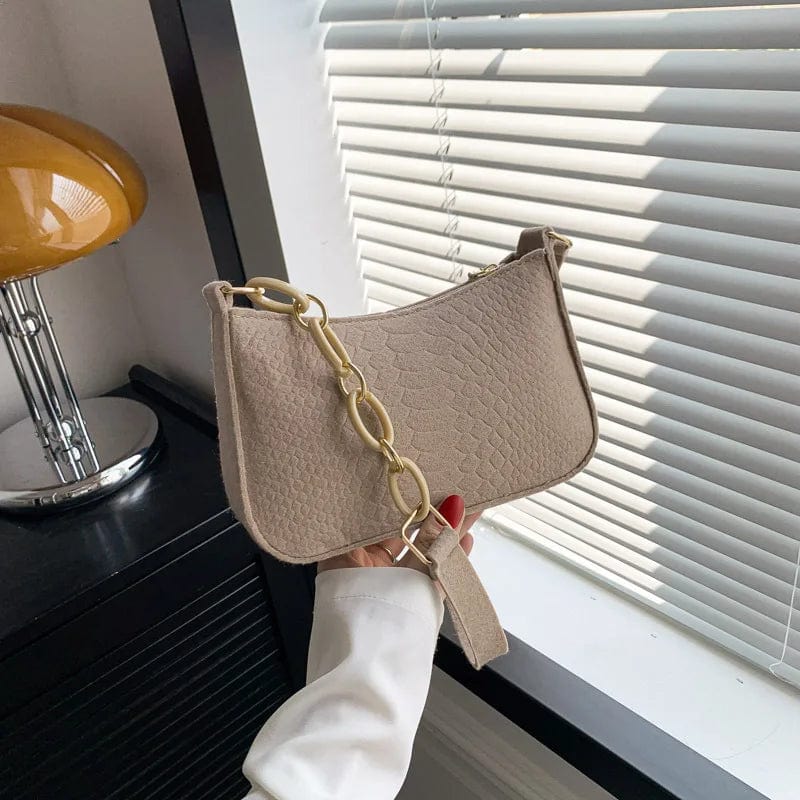 SHOWLU FASHION STORE Portable Handbag Contrasting Color Underarm Bag Stylish Underarm Bags Casual And Fashionable Large Capacity women Bags wholesale