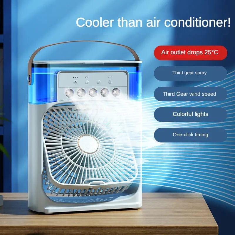  Showlu Fashion Store Portable Humidifier  Fan AIr Conditioner Household Small Air Cooler Hydrocooling Portable Air Adjustment For Office 3 Speed Fan