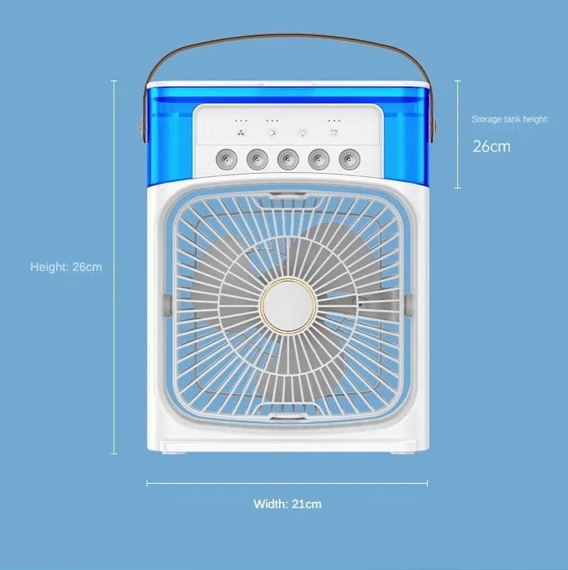  Showlu Fashion Store Portable Humidifier  Fan AIr Conditioner Household Small Air Cooler Hydrocooling Portable Air Adjustment For Office 3 Speed Fan