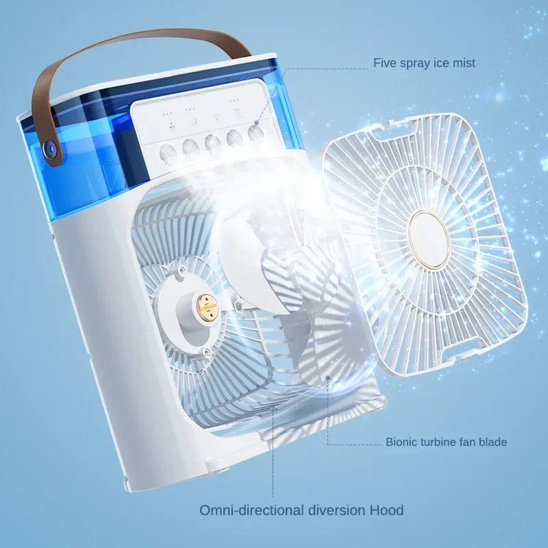  Showlu Fashion Store Portable Humidifier  Fan AIr Conditioner Household Small Air Cooler Hydrocooling Portable Air Adjustment For Office 3 Speed Fan