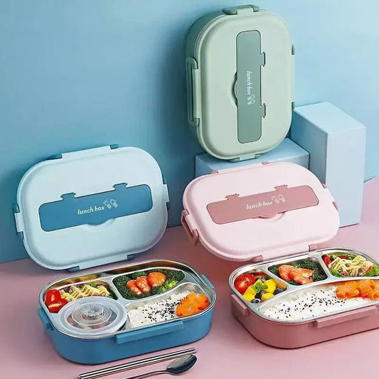  Showlu Fashion Store Portable Lunch Box Insulated Lunchbox Office Worker Students Stainless Steel Sealed Bento Box Microwave Heating Food Container