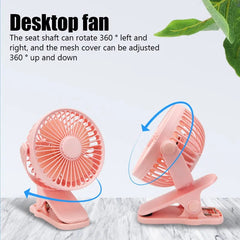  Showlu Fashion Store Portable Mini Hand Clip Fan USB Charging Quiet Desktop Electric Fan High Quality Student Dormitory Small Cooling Ventilador Fans