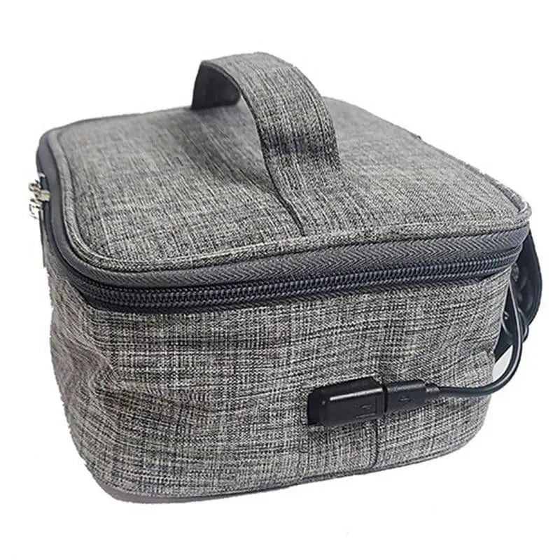 Showlu Portable USB Electric Food Warmer Bag made of waterproof Oxford fabric, ideal for outdoor camping and travel.